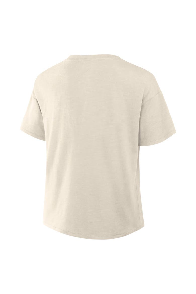 Women's Fanatics Cream Kansas City Chiefs Slub V-Neck T-Shirt, Alternate, color, Cream