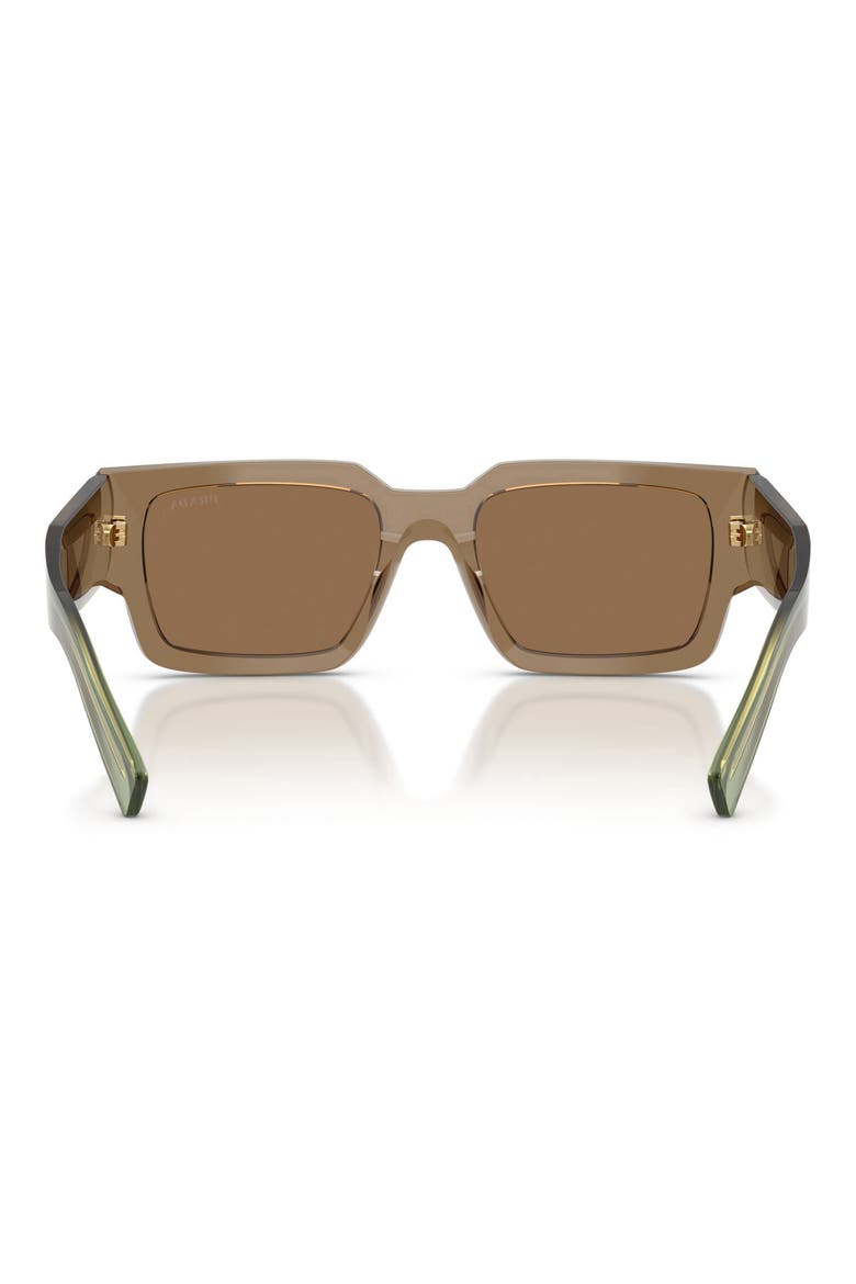 54mm Rectangular Sunglasses, Alternate, color, TERRA / LIGHT BROWN