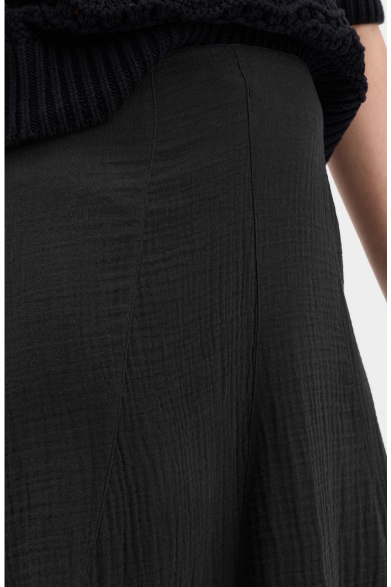 Cotton Maxi Skirt, Alternate, color, BLACK