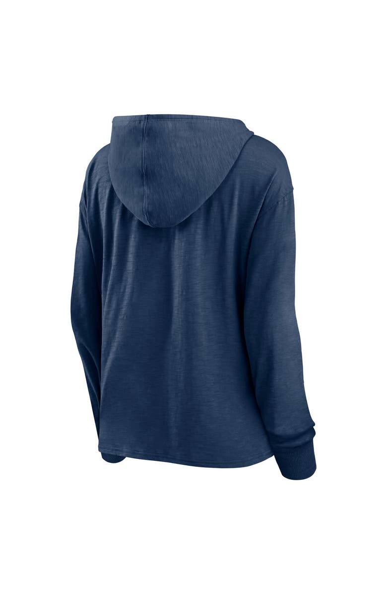 FANATICS Women's Fanatics Heather Navy Winnipeg Jets Faded Pullover Hoodie, Alternate, color, Heather Navy