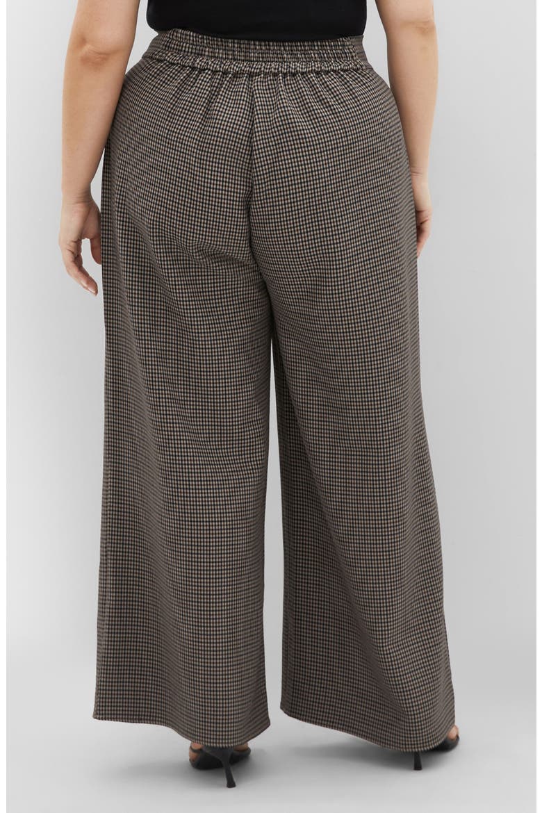 Tiana Houndstooth Check Wide Leg Pants, Alternate, color, PLAID