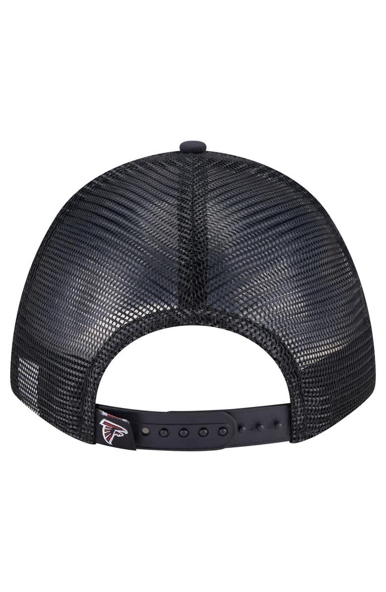 New Era Men's New Era  Black Atlanta Falcons Active Minimalist M-Crown A-Frame 9FORTY Adjustable Hat, Alternate, color, Black