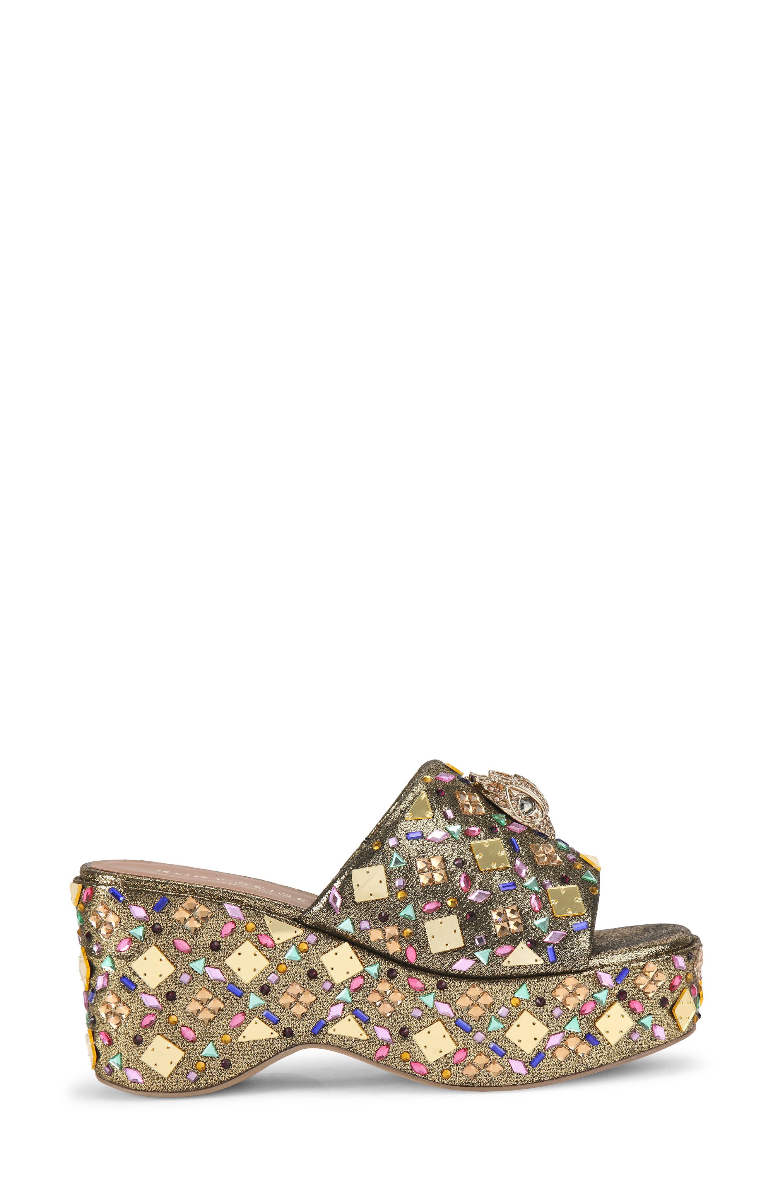 Kurt Geiger London Kensington Lamé Platform Sandal, Main, color, 
