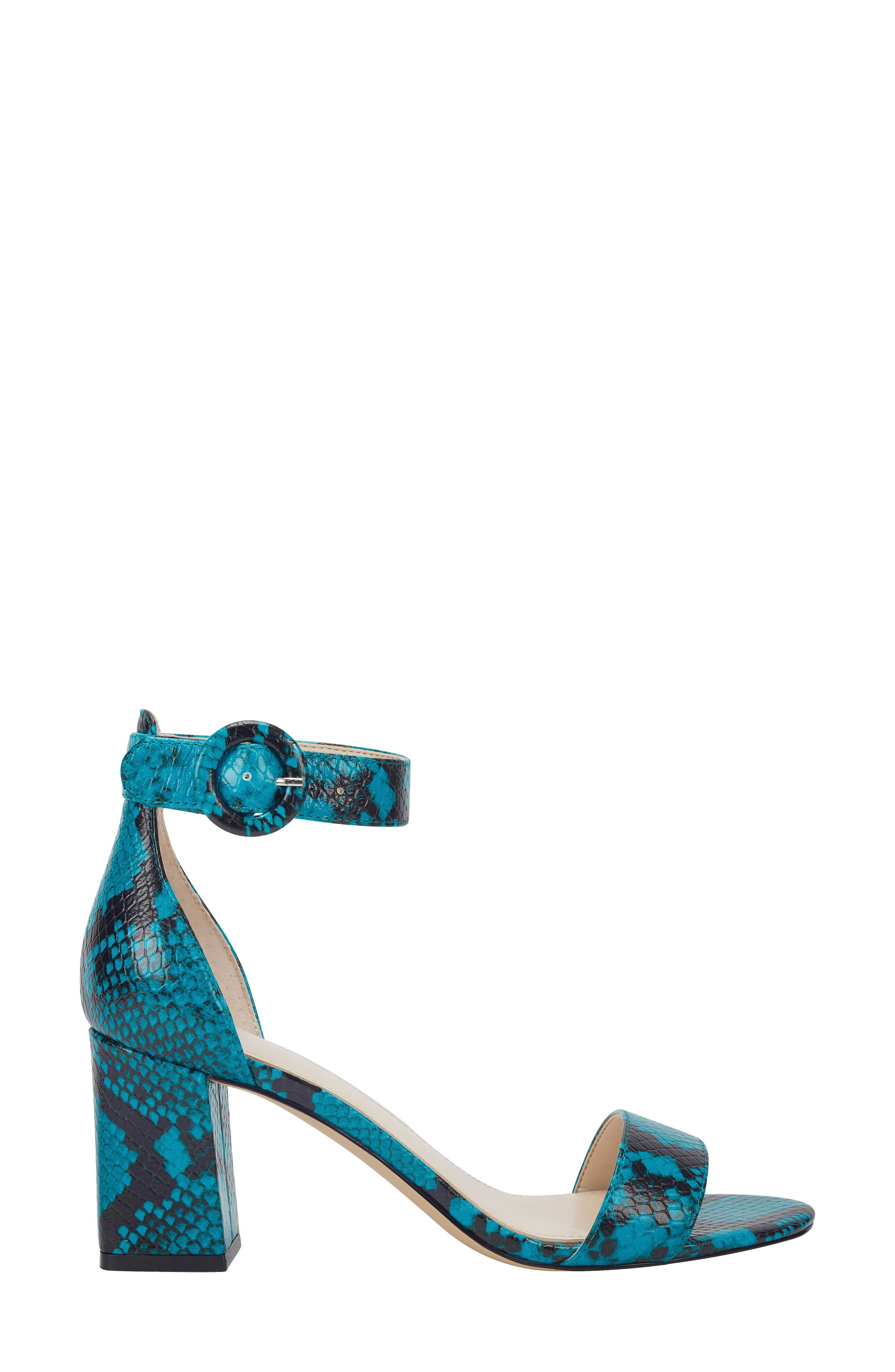 Karlee Ankle Strap Sandal, Alternate, color, TURQOISE LEATHER