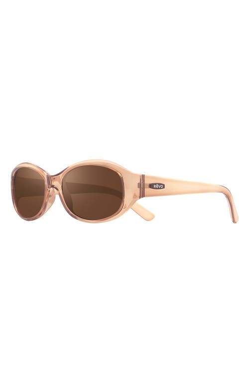 Revo Grace Petite 57mm Polarized Oval Sunglasses In Brown