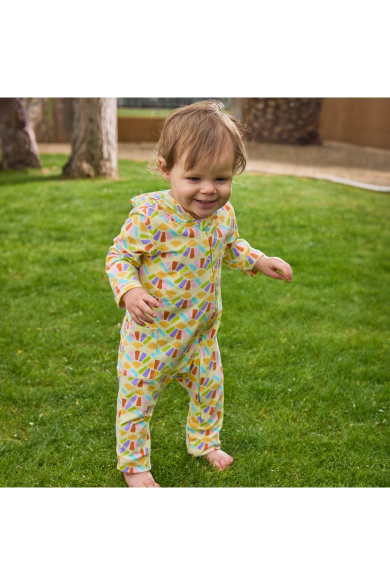 Hooded Everyday Romper, Alternate, color, Radiant Rays