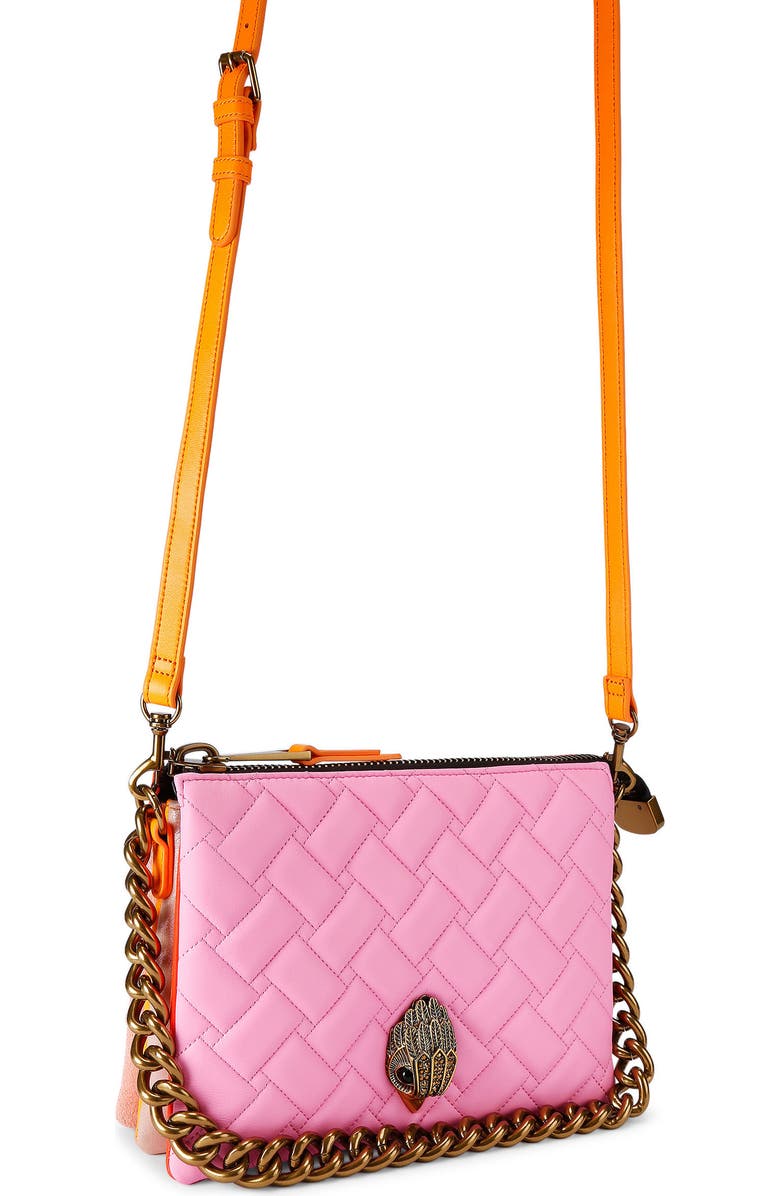 Kurt Geiger London Kensington Puff Quilted Leather Pouch Bag, Alternate, color, Open Pink