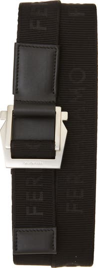 Jacquard Webbing & Leather Belt