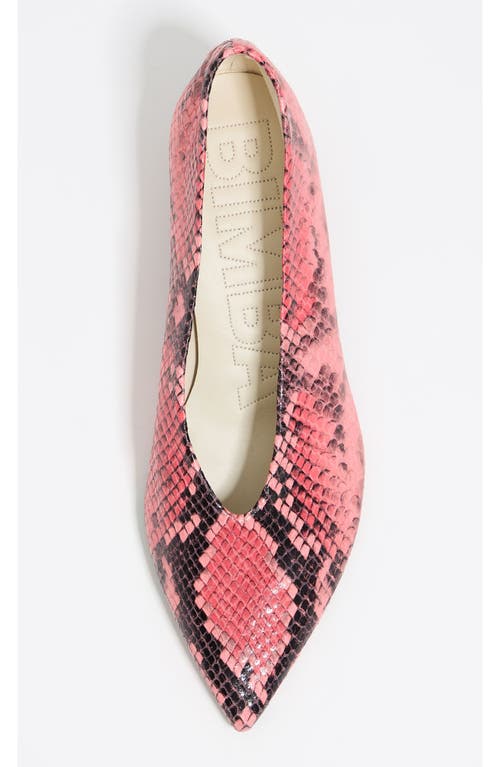 Bimba Y Lola Leather Medium Heel Court Shoe In Multi