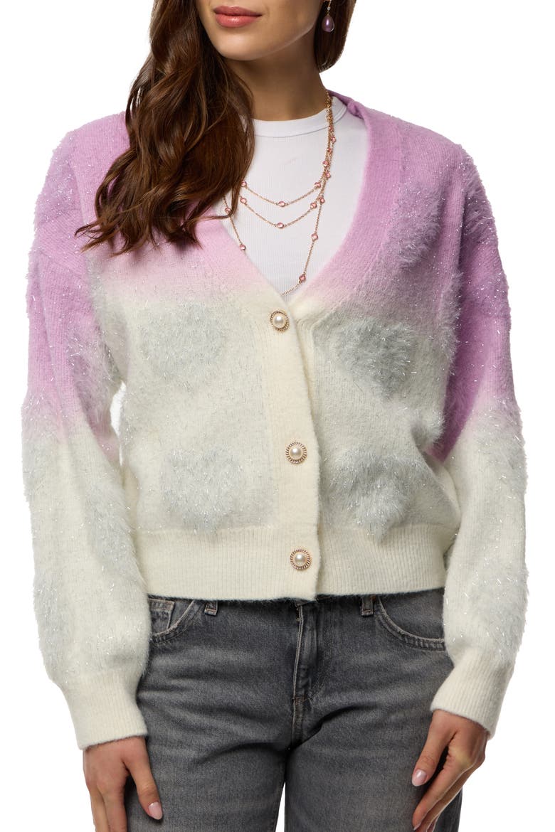 Heart Eyelash Cardigan, Main, color, PASTEL PURPLE