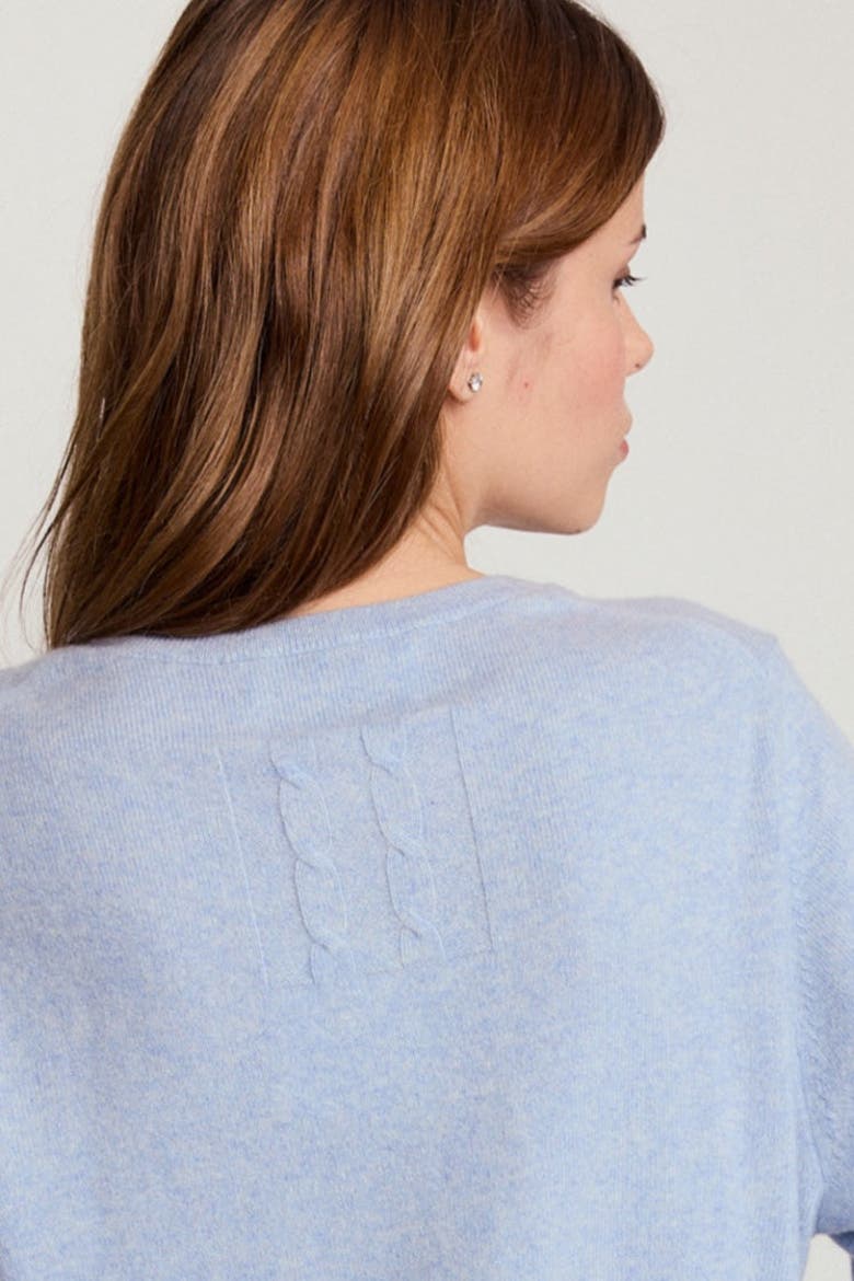 The Cashmere Crew Sweater, Alternate, color, Heather Blue