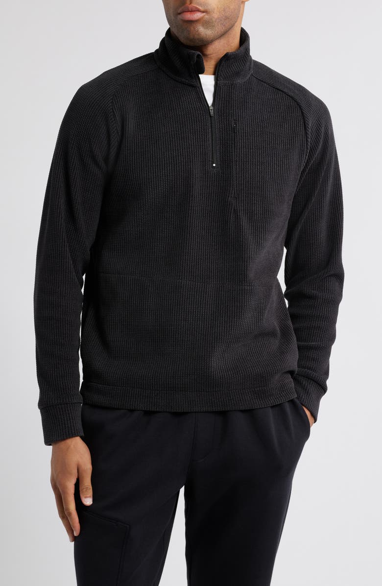 Zella Ridge Brushed Fleece Quarter Zip Pullover, Main, color, 