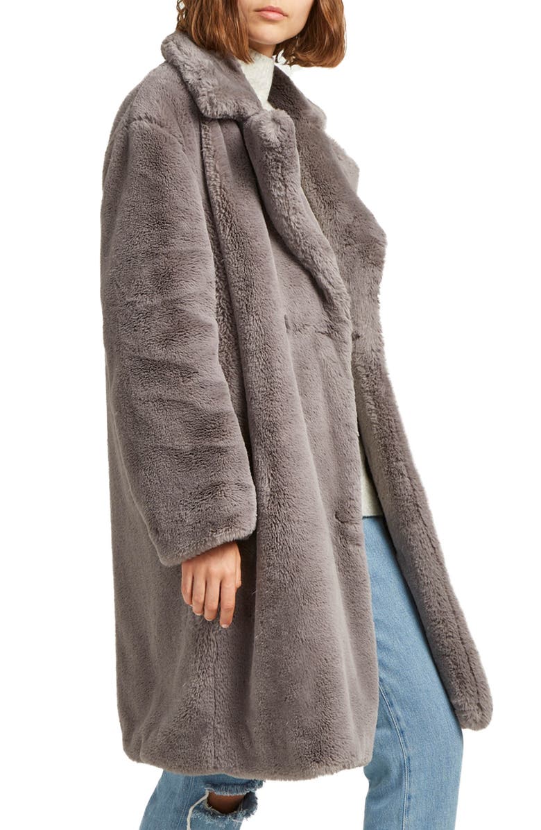 French Connection Annie Faux Fur Jacket, Alternate, color,