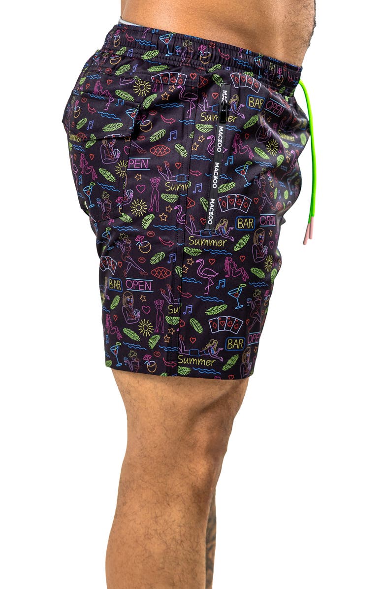 Maceoo Marthyr Swim Trunks, Alternate, color, Black