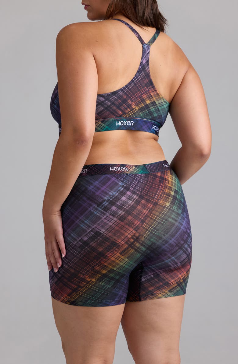 Woxer Baller Ultra-Soft 5-Inch Boxer Briefs, Alternate, color, Pride Plaid