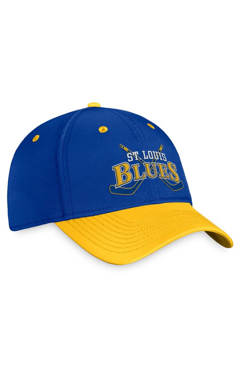 FANATICS Men's Fanatics Branded Blue/Gold St. Louis Blues Heritage Vintage Flex Hat, Alternate, color, Blue
