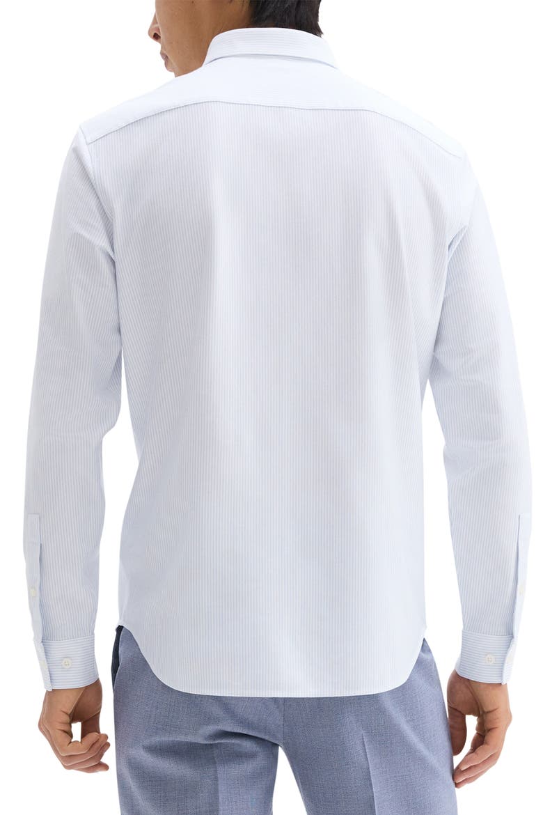 Sylvain Pinstripe Button-Up Shirt, Alternate, color, WHT/CLRSKY
