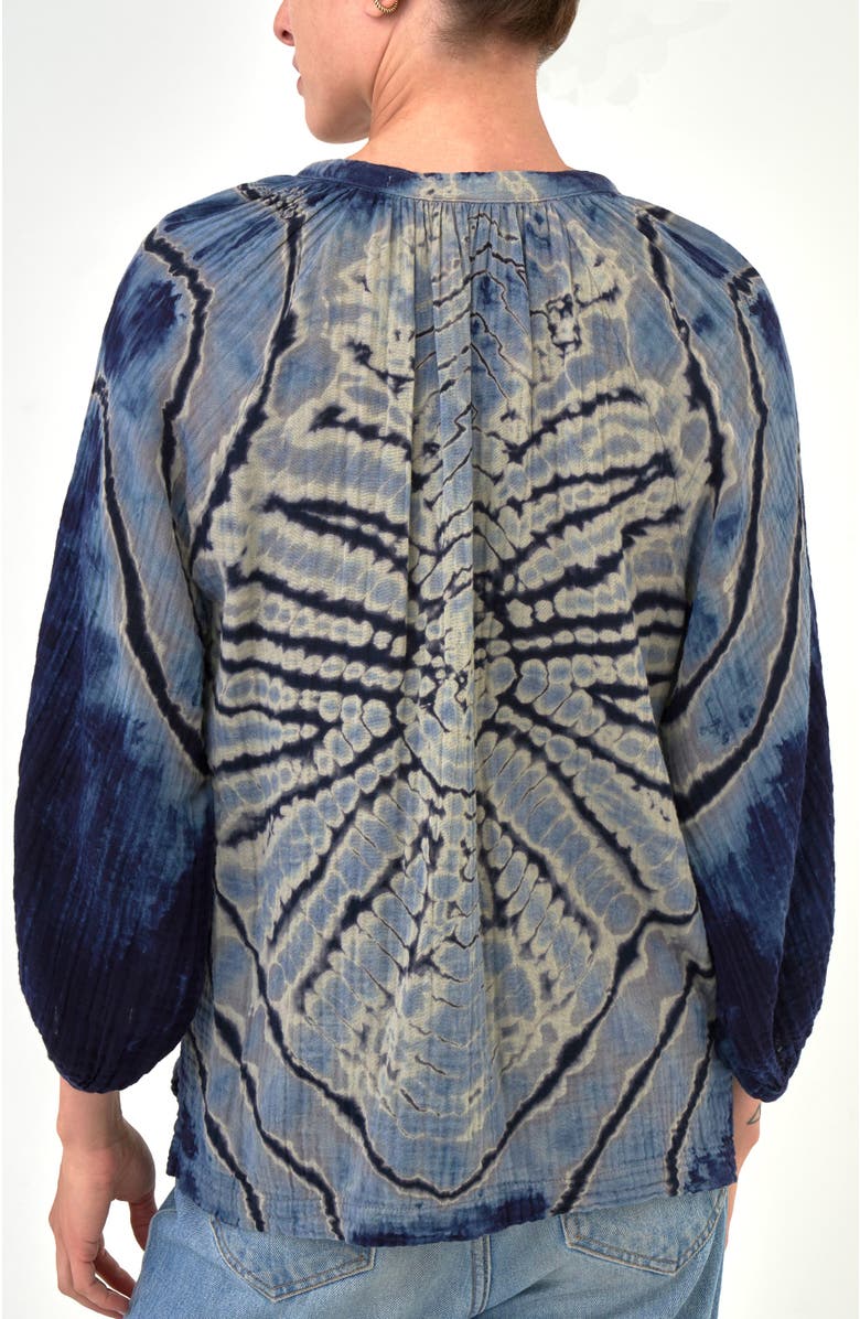 ocean+main Gauze Top, Alternate, color, Blue