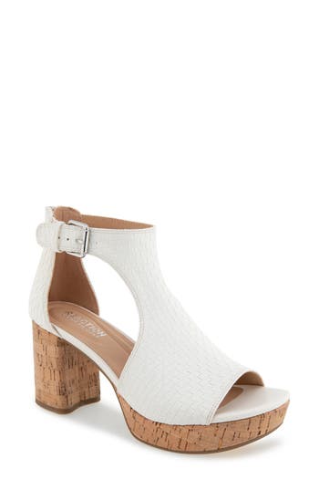 Reaction Kenneth Cole Randee Platform Sandal In Ecru Woven