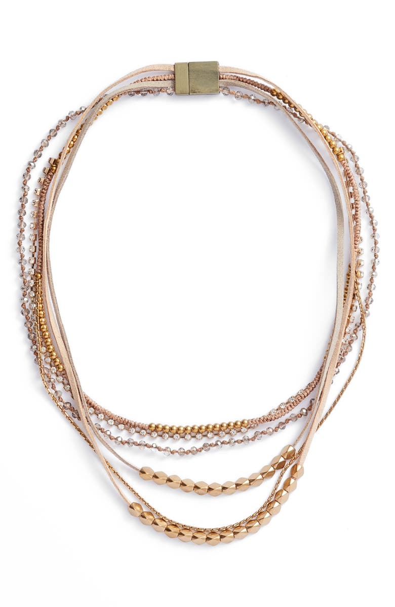 Serefina Mixed Media Statement Necklace, Main, color,