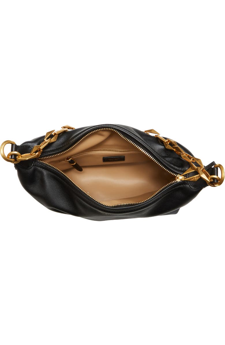 Jimmy Choo Small Diamond Leather Hobo Bag, Alternate, color,