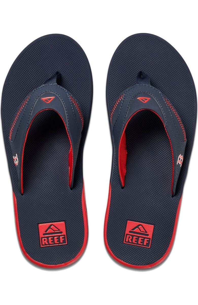 Reef Men's REEF Boston Red Sox Fanning Bottle Opener Sandals, Alternate, color,