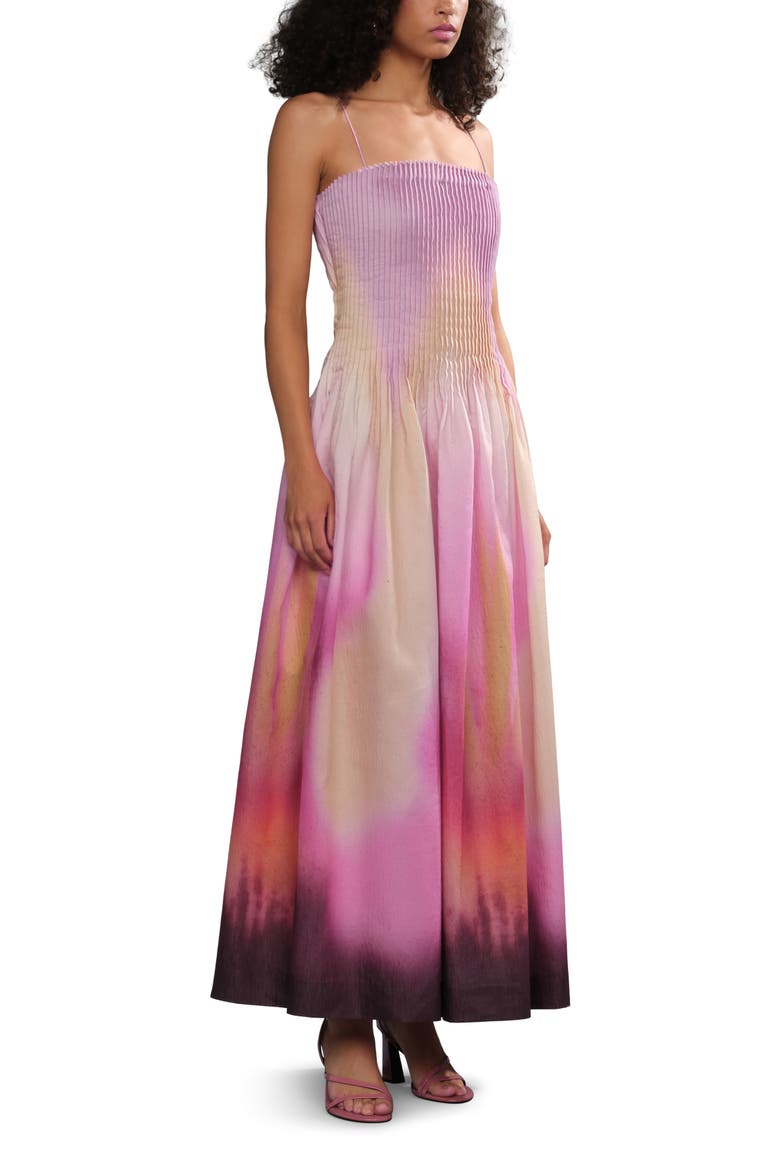 Grecia pleated dress, Alternate, color, Flora In Focus