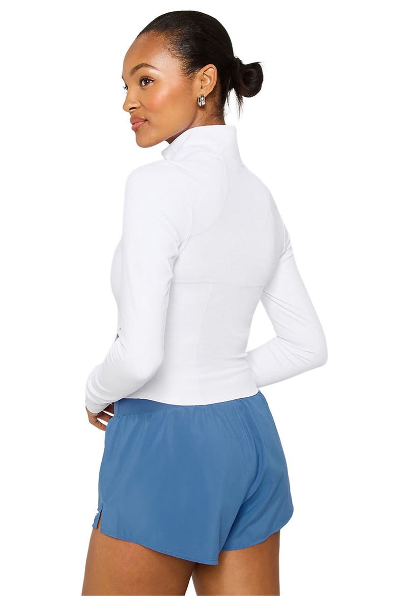 Women's Perfect Storm Cropped Train Jacket, Alternate, color, Classic White