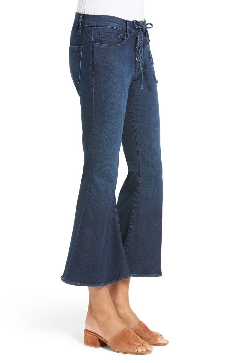 Le Crop Bell Lace-Up Jeans (Nordstrom Exclusive), Alternate, color, HAYWORTH