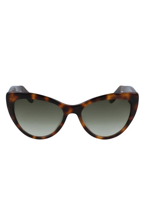 Salvatore Ferragamo 56mm Cat Eye Sunglasses