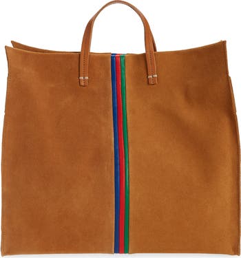 Clare V Simple Stripe Suede Tote Suede Tote Clare Vivier Simple