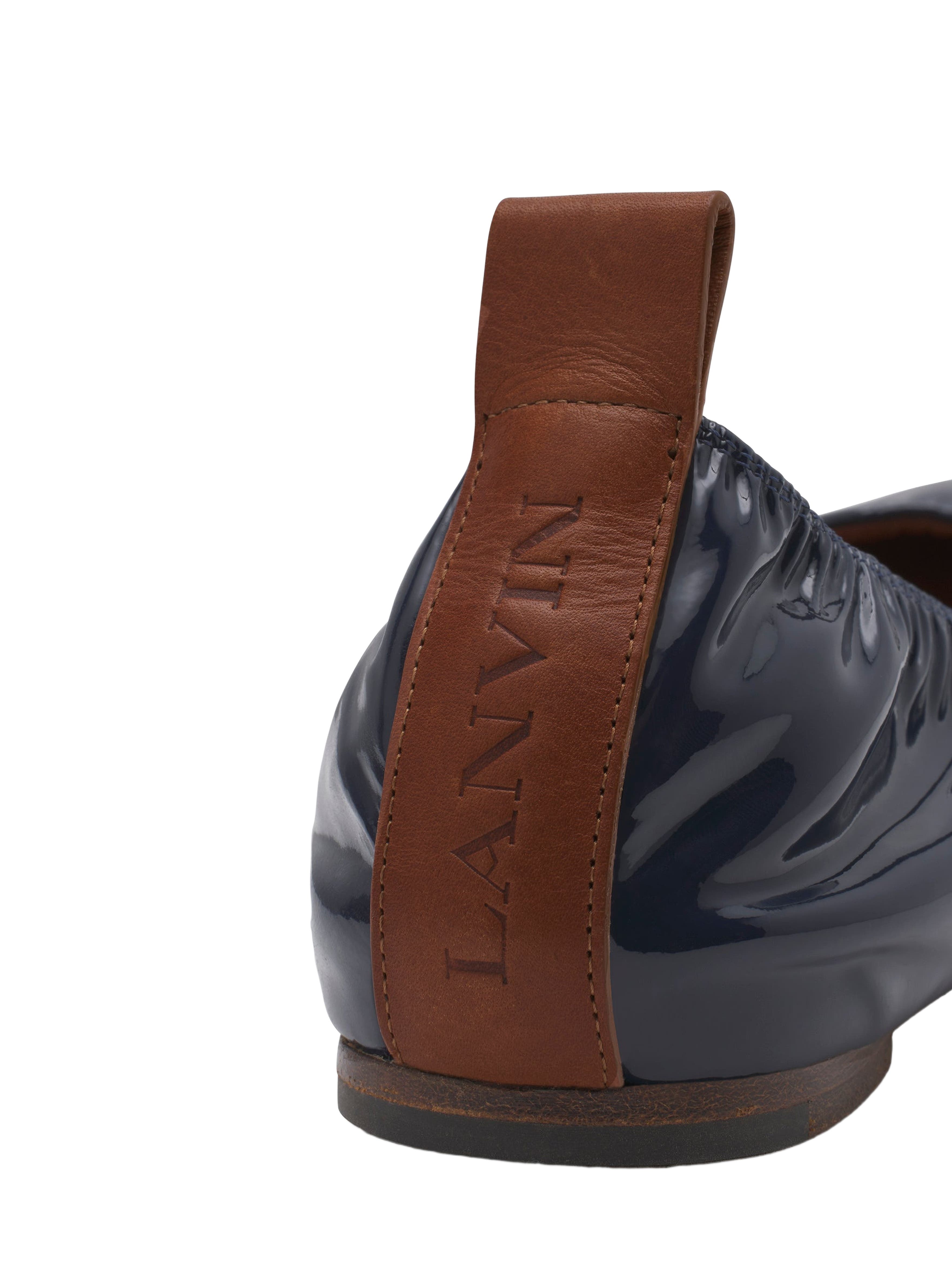 Lanvin The Ballerina Flat In Patent Leather, Alternate, color, 