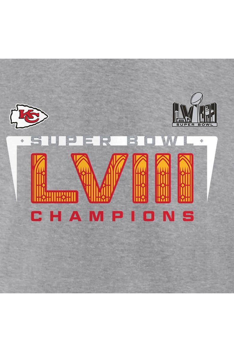 Men's Fanatics Branded Heather Gray Kansas City Chiefs Super Bowl LVIII Champions Counting Point Score Big & Tall T-Shirt, Alternate, color, Heather Gray