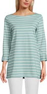 Lands' End Supima Cotton Adjustable 3/4 Sleeve Boatneck Tunic