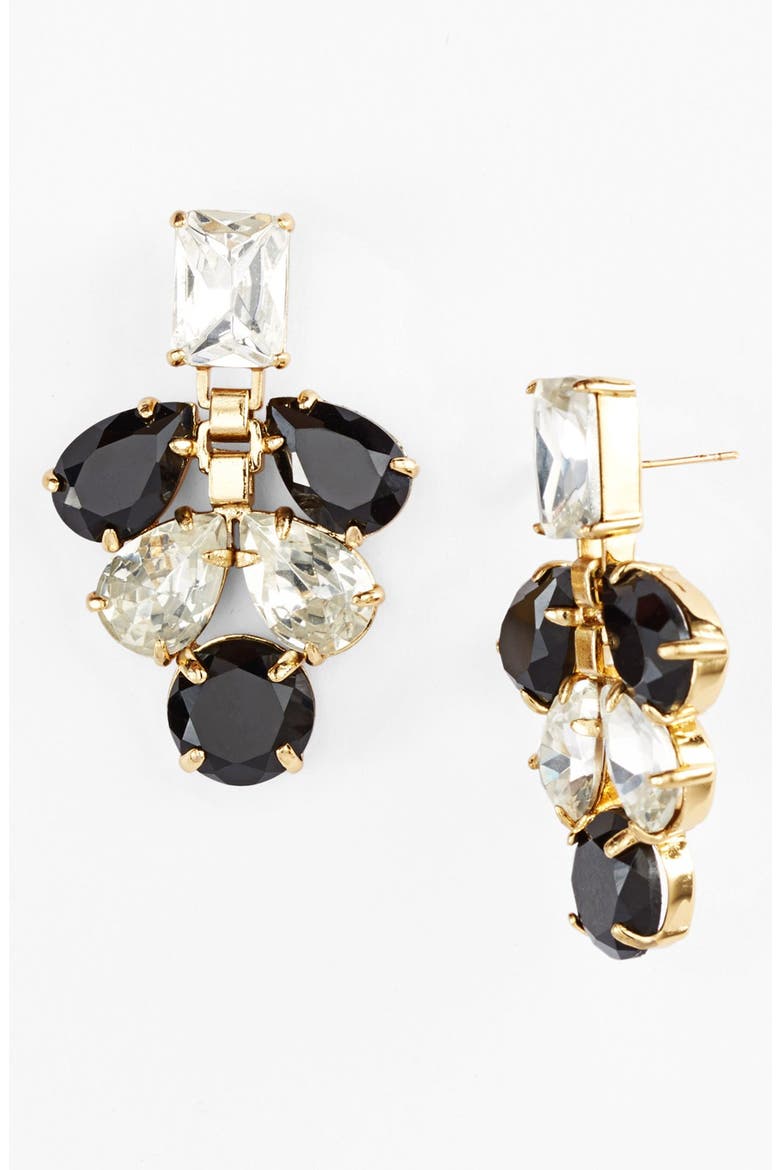 'boardwalk stroll' chandelier earrings, Main, color, BLACK MULTI/ GOLD
