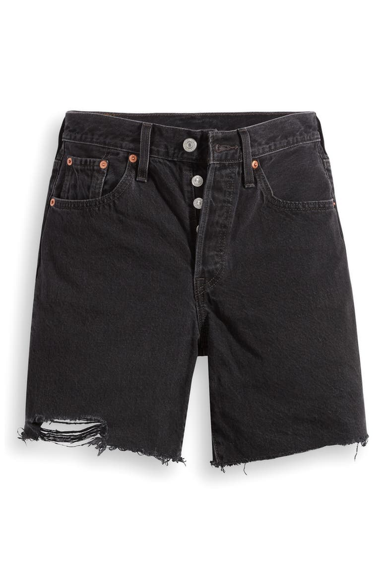 Levi's® 501® Mid Thigh Denim Shorts, Alternate, color, LUNAR BLACK