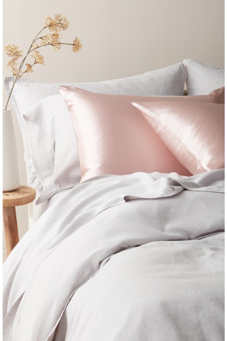 Set of 2 Silk Pillowcases, Alternate, color, PINK SEPIA