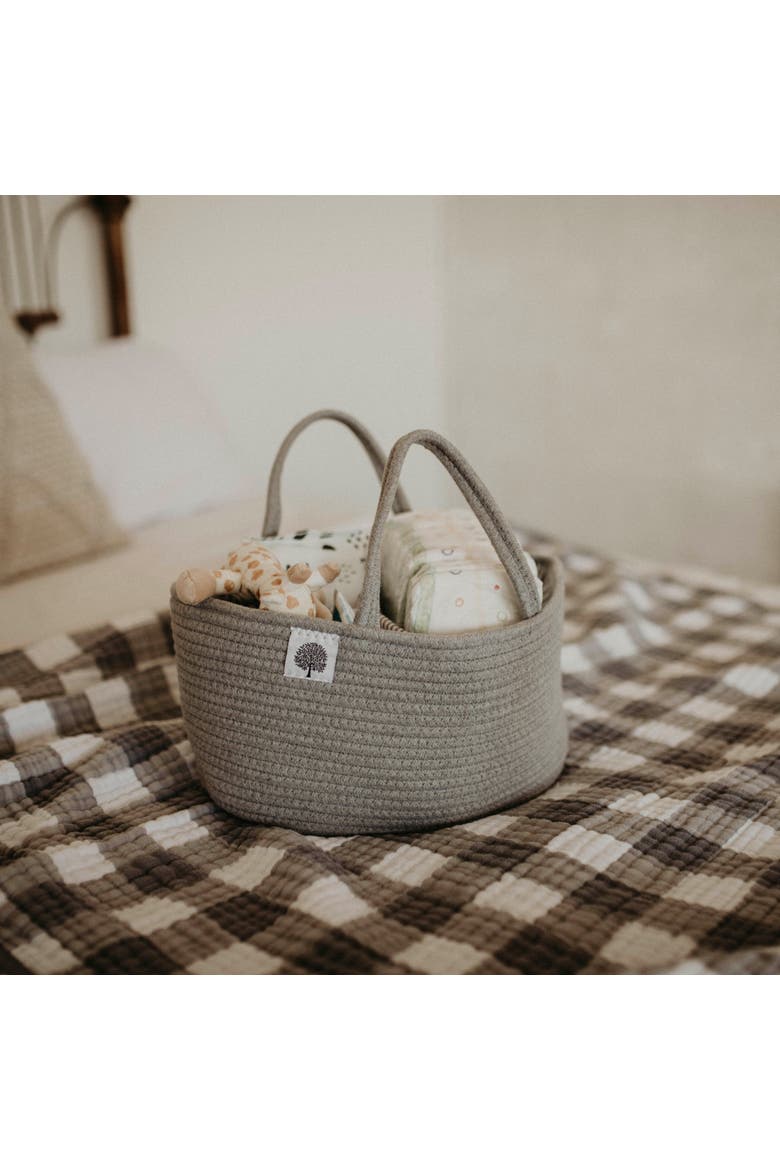 Rope Diaper Caddy, Alternate, color, Gray