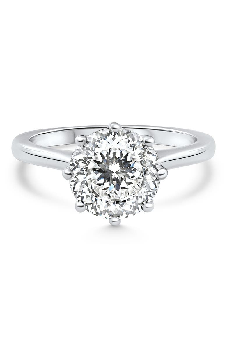 Bliss Diamond Certified 3Ct Portuguese Cut Diamond Engagement Ring 14k Gold Lab Grown, Alternate, color, 14K White Gold