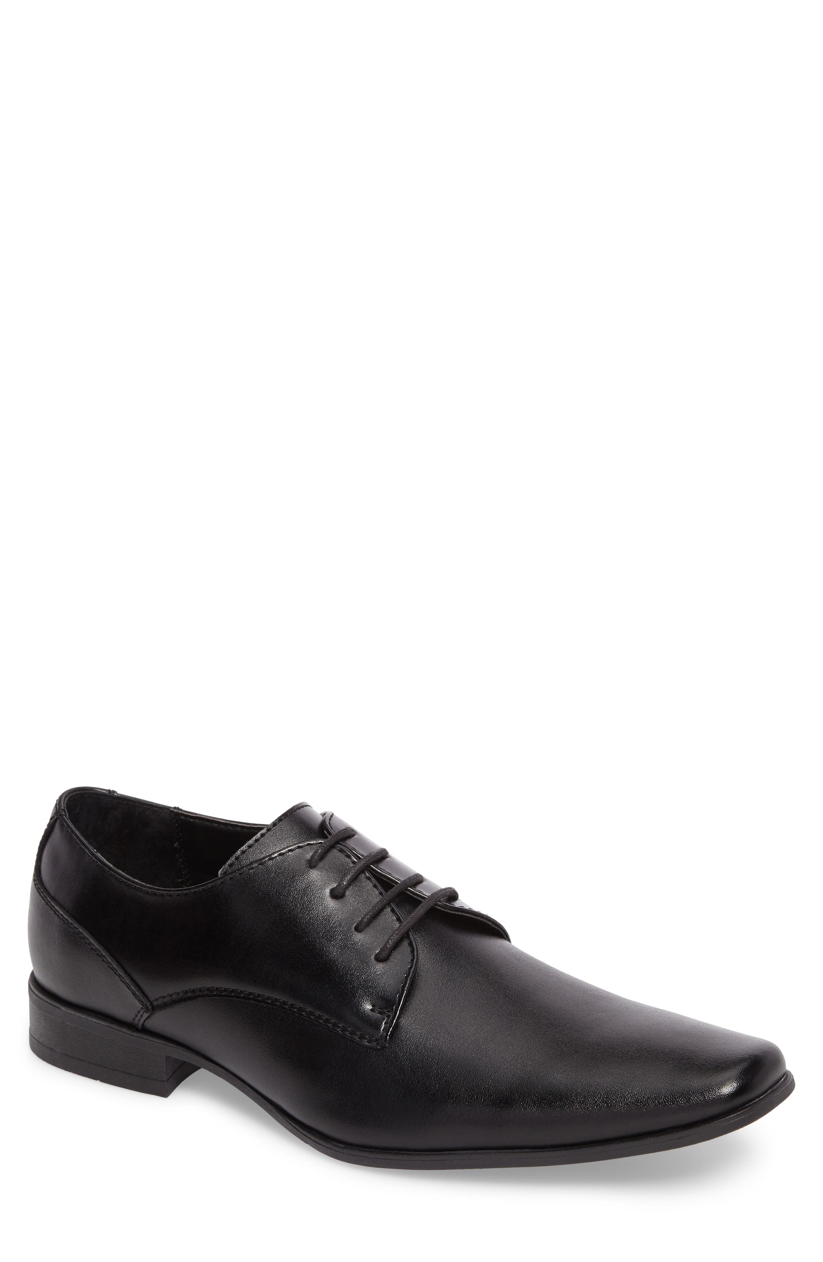 Brodie Plain Toe Derby, Main, color, BLACK LEATHER