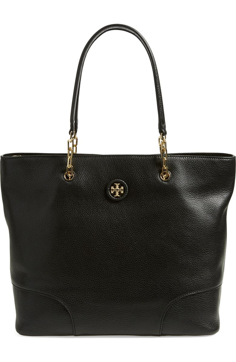 Tory Burch Pebbled Leather Tote, Main, color,