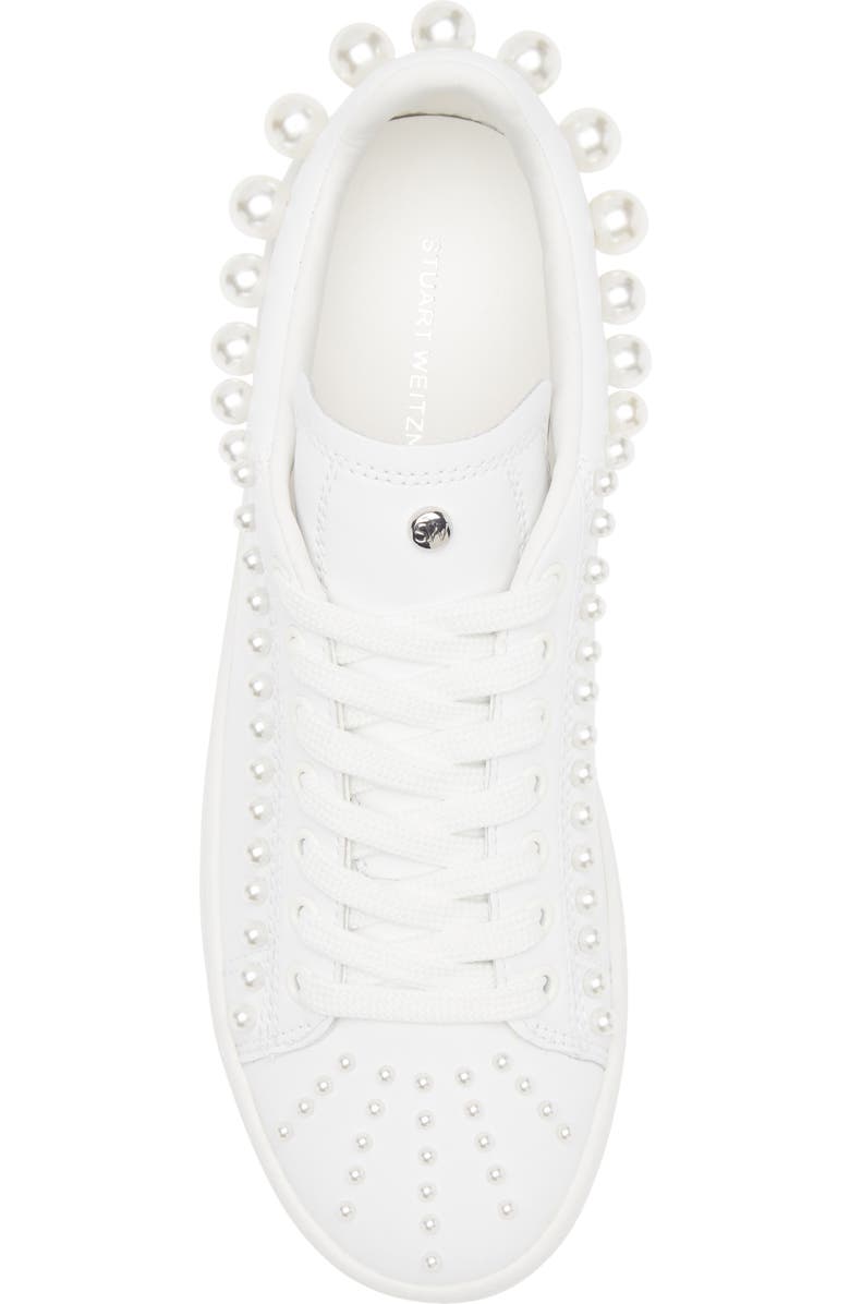Stuart Weitzman Goldie Sneaker, Alternate, color, White