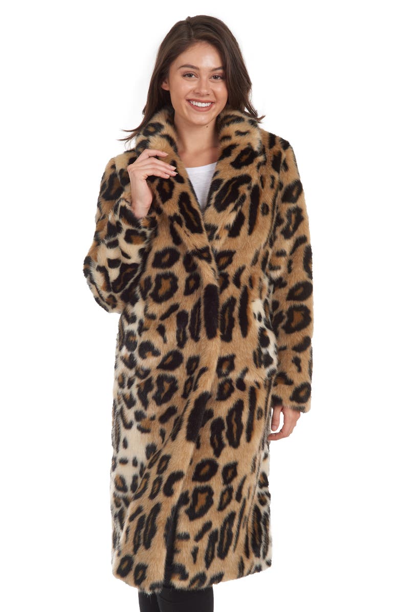 RACHEL Rachel Roy Faux Fur Coat, Alternate, color, 