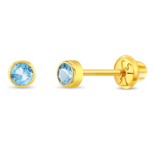 In Season Jewelry 14k Tiny Cubic Zirconia Birthstone Earrings in March at Nordstrom