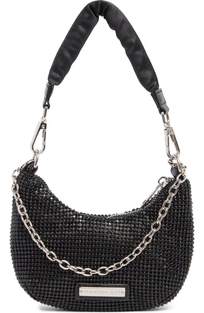 Madden Girl Rhinestone Mesh Mini Crossbody Bag, Alternate, color,
