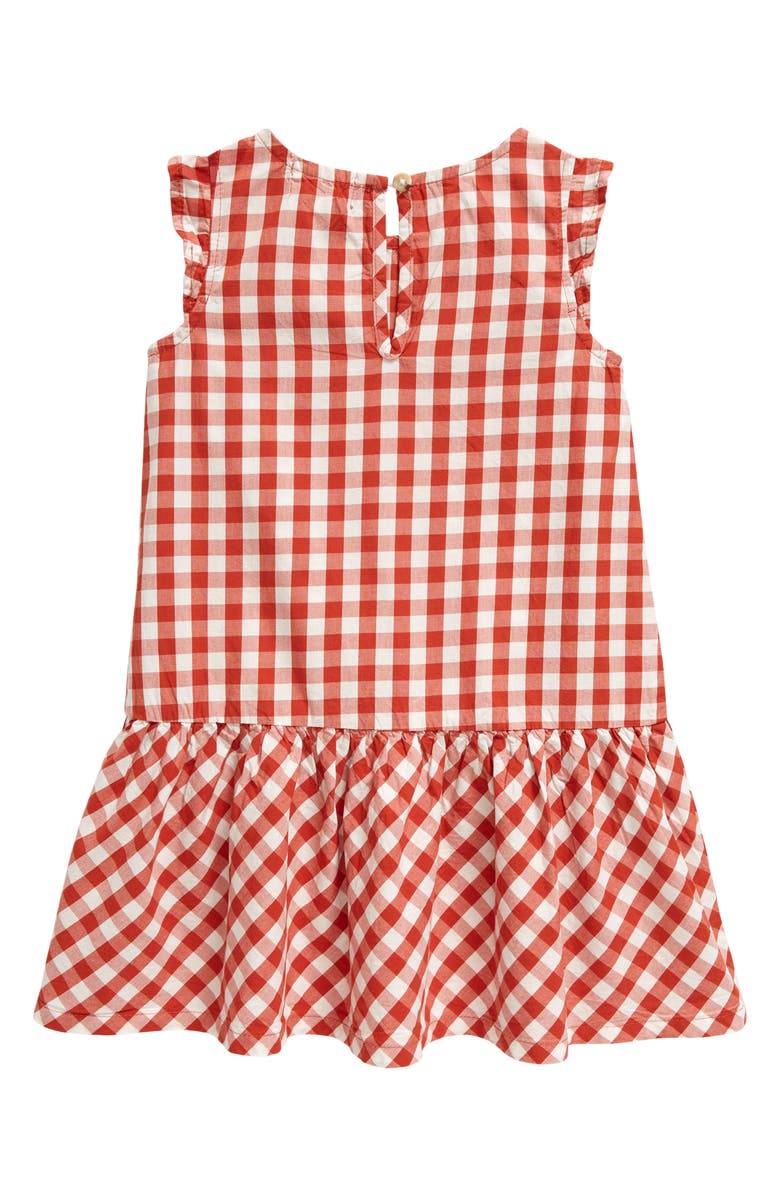 MILES THE LABEL Kids' Brick Gingham Organic Cotton Poplin Dress, Alternate, color, 