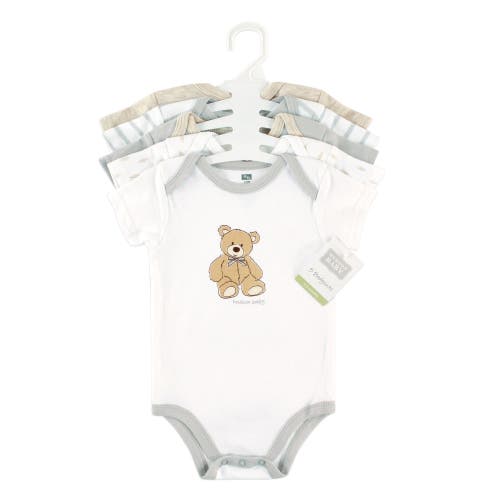 Hudson Baby Five-piece Set Of Cotton Infant All-in-one Bodysuits In Gray