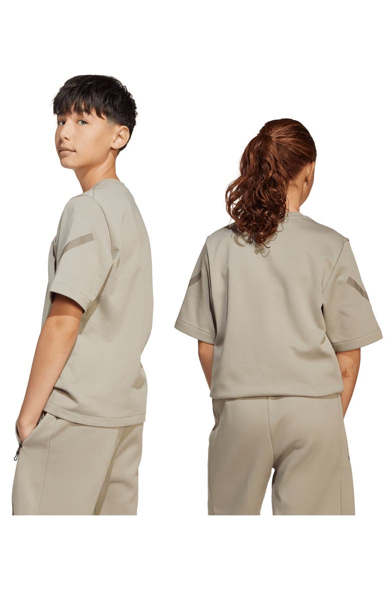 adidas Originals Kids' Z.N.E. Oversize Logo Graphic T-Shirt, Alternate, color, 