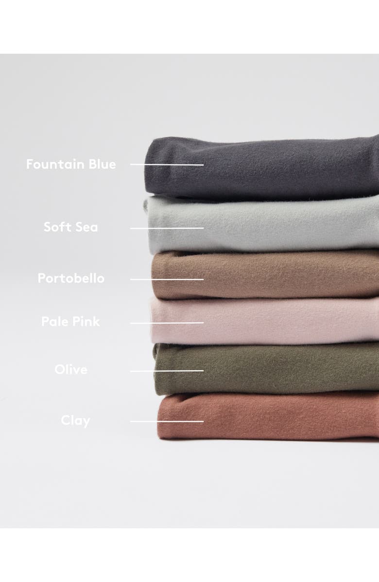 Pehr Essentials Organic Cotton Leggings, Alternate, color, Soft Sea