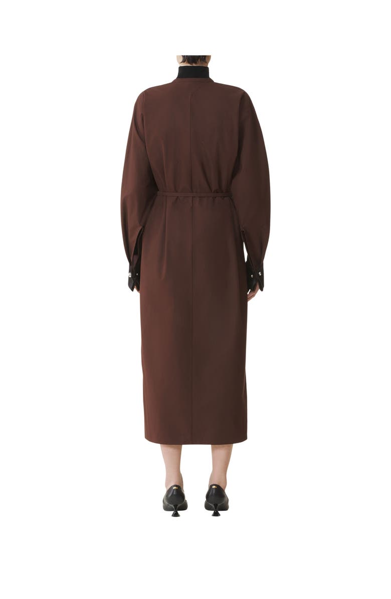 Lanvin Shirt Dress In Cotton Popelin, Alternate, color, Mocca
